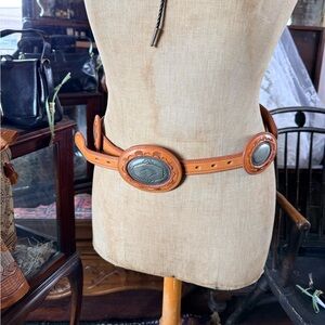 Western leather belt